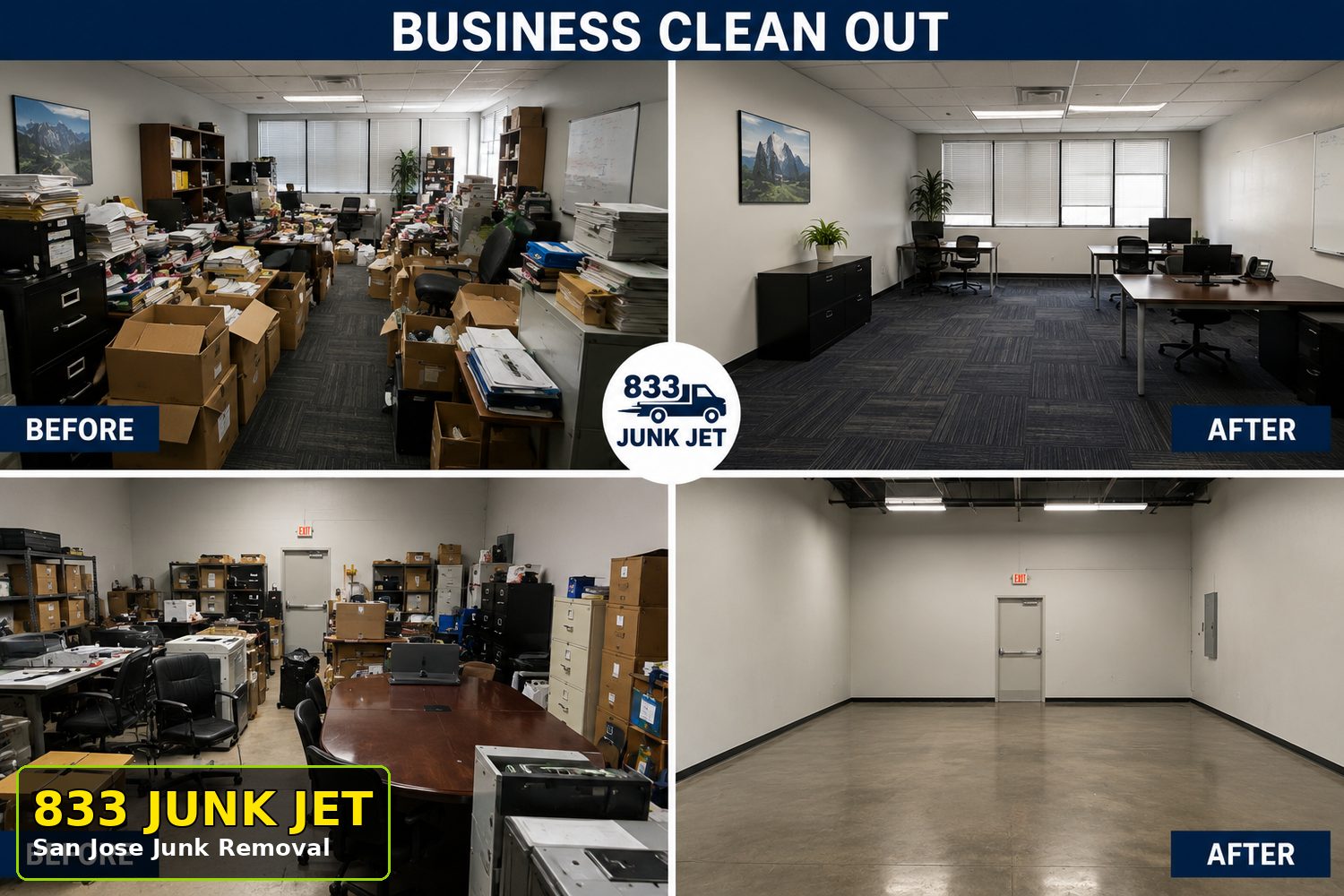 Commercial junk removal San Jose by 833 Junk Jet