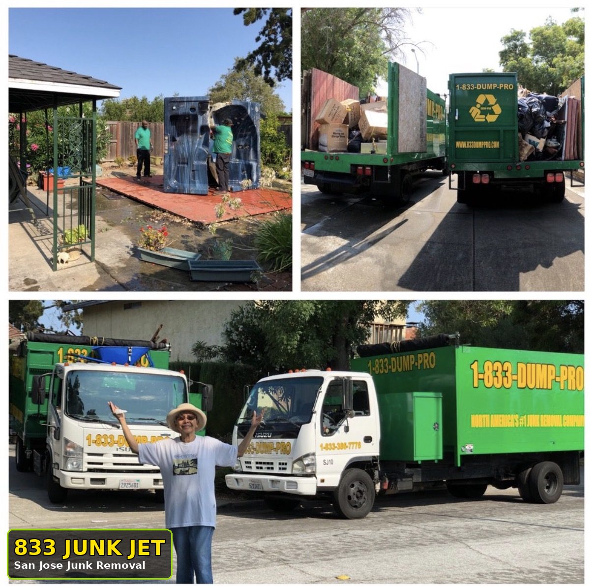 Construction debris removal San Jose by 833 Junk Jet