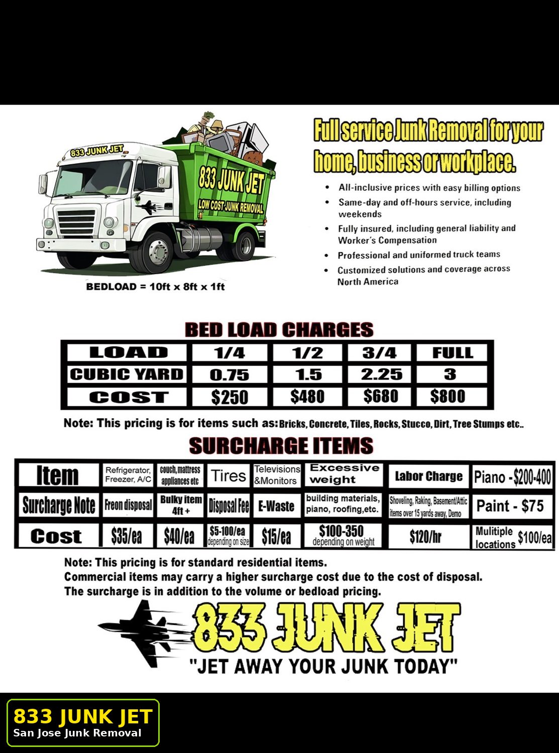 Furniture removal San Jose by 833 Junk Jet