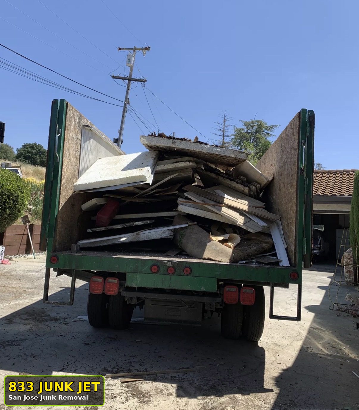 Yard waste removal San Jose by 833 Junk Jet